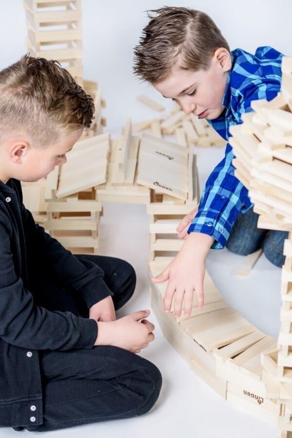 klocki drewniane Linden dzieci zabawa gra rozwój